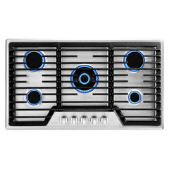 Empava 36-Inch Built-In Natural Gas Stove Cooktop in Stainless Steel (EMPV-36GC36)