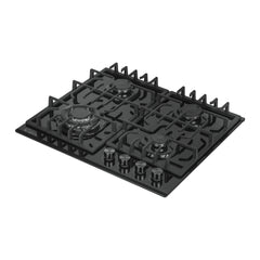 Empava 24-Inch Built-In Natural Gas Cooktops with 4 Burners in Black (EMPV-24GC28)