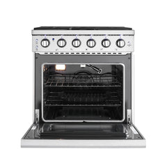 Empava 30-Inch Pro-Style Slide-In Single Oven Gas Range in Stainless Steel (EMPV-30GR10)
