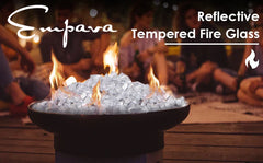 Empava Tempered Fire Glass in Crystal Ice (EMPV-4FG82)