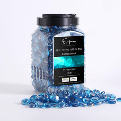 Empava Tempered Fire Glass Beads in Carribean Blue (EMPV-FG89)