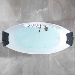 Empava 59-Inch Whirlpool Freestanding Acrylic Bathtub (EMPV-59AIS11)