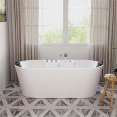 Empava 67-Inch Whirlpool Acrylic Freestanding Bathtub (EMPV-67AIS01)