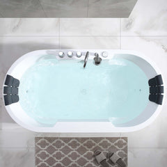 Empava 67-Inch Whirlpool Acrylic Freestanding Bathtub (EMPV-67AIS17)