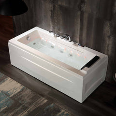 Empava 67-Inch Whirlpool Rectangular Bathtub (EMPV-67JT351LED)