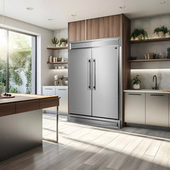FORNO Appliance Package - 48" Gas Range and 60" Refrigerator with Modern Grill Trim, FBDL-019-06CAUS