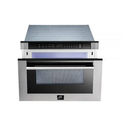 Forno 24-Inch Built-In Microwave Drawer, 1.2 cu. ft., Stainless Steel (FMWDR3000-24)