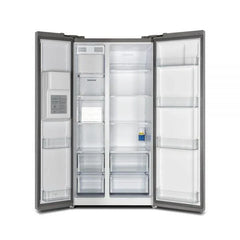 Forno 36-Inch Counter-Depth Side-by-Side Refrigerator, 20.0 Cu. Ft., Stainless Steel with Water and Ice Dispenser (FFRBI1844-36SB)