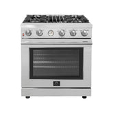 Forno Alta Qualita 30-Inch Freestanding Gas Range with Gas Cooktop and 4.62 cu. ft. Gas Oven in Stainless Steel (FFSGS6228-30S)