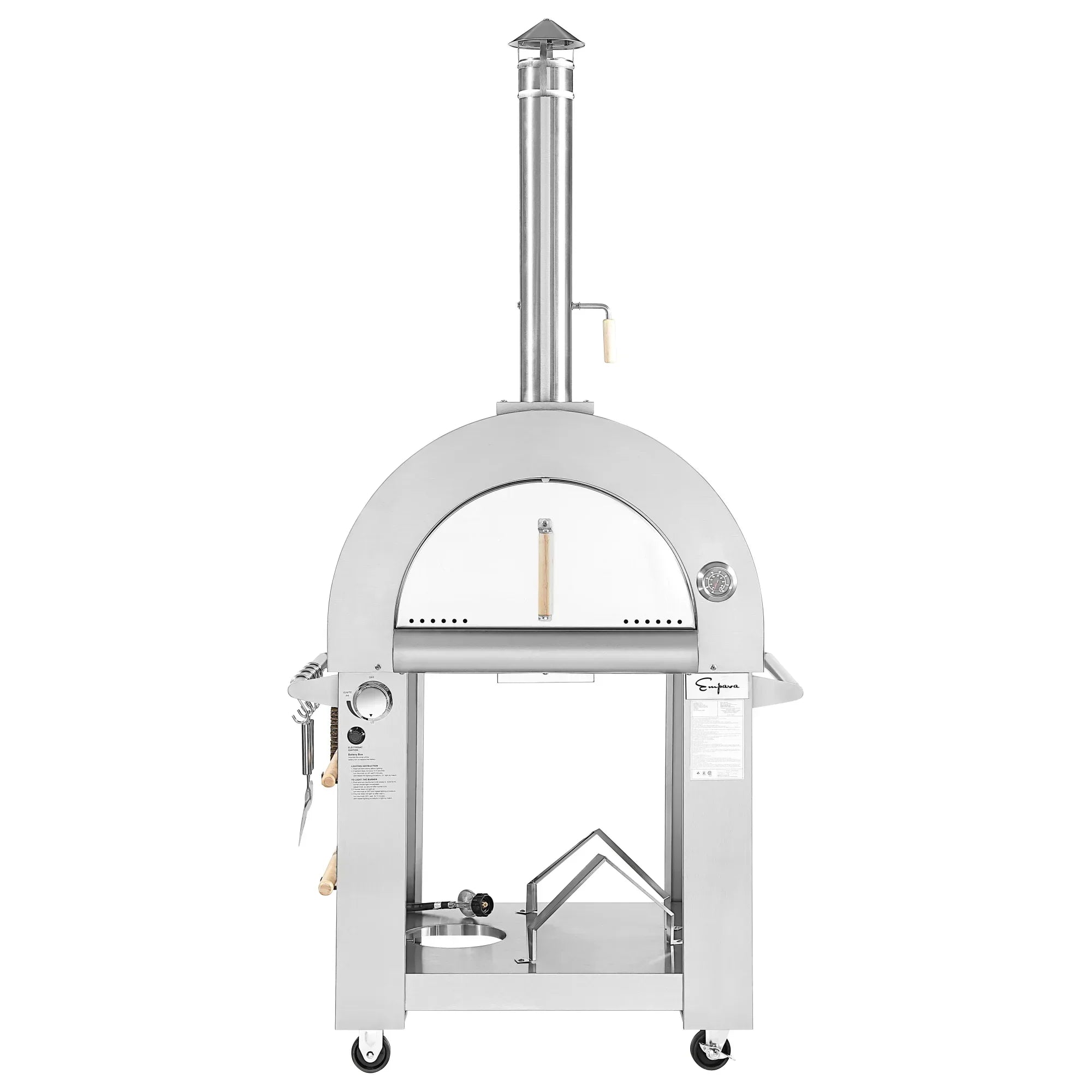 Empava Outdoor Wood Fired and Gas Pizza Oven in Stainless Steel (EMPV-PG03)