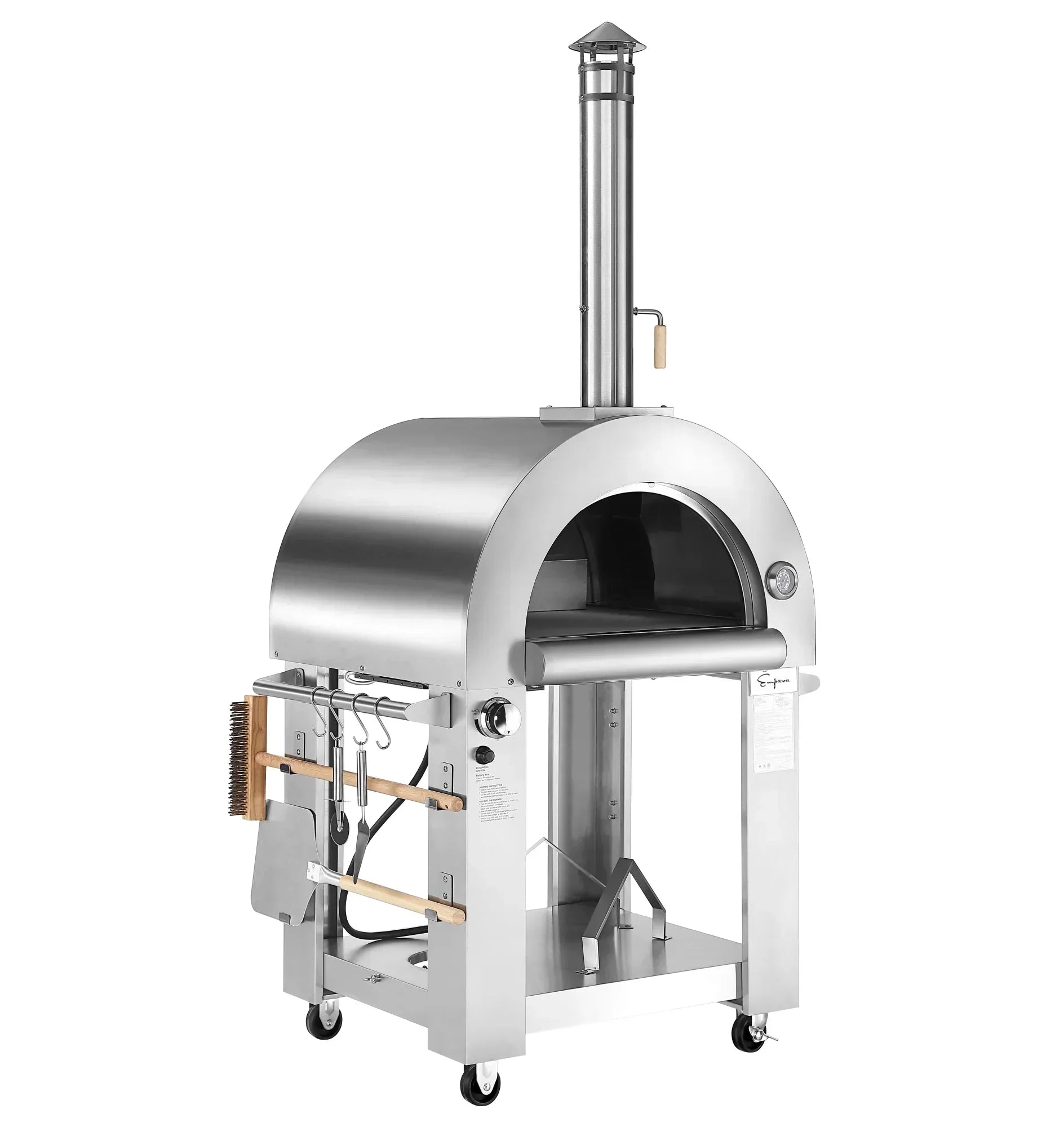Empava Outdoor Wood Fired and Gas Pizza Oven in Stainless Steel (EMPV-PG03)