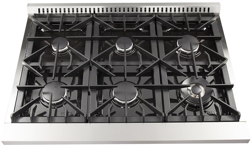 FORNO Appliance Package- 36 Inch Dual Fuel Range, Wall Mount Range Hood, AP-FFSGS6156-36