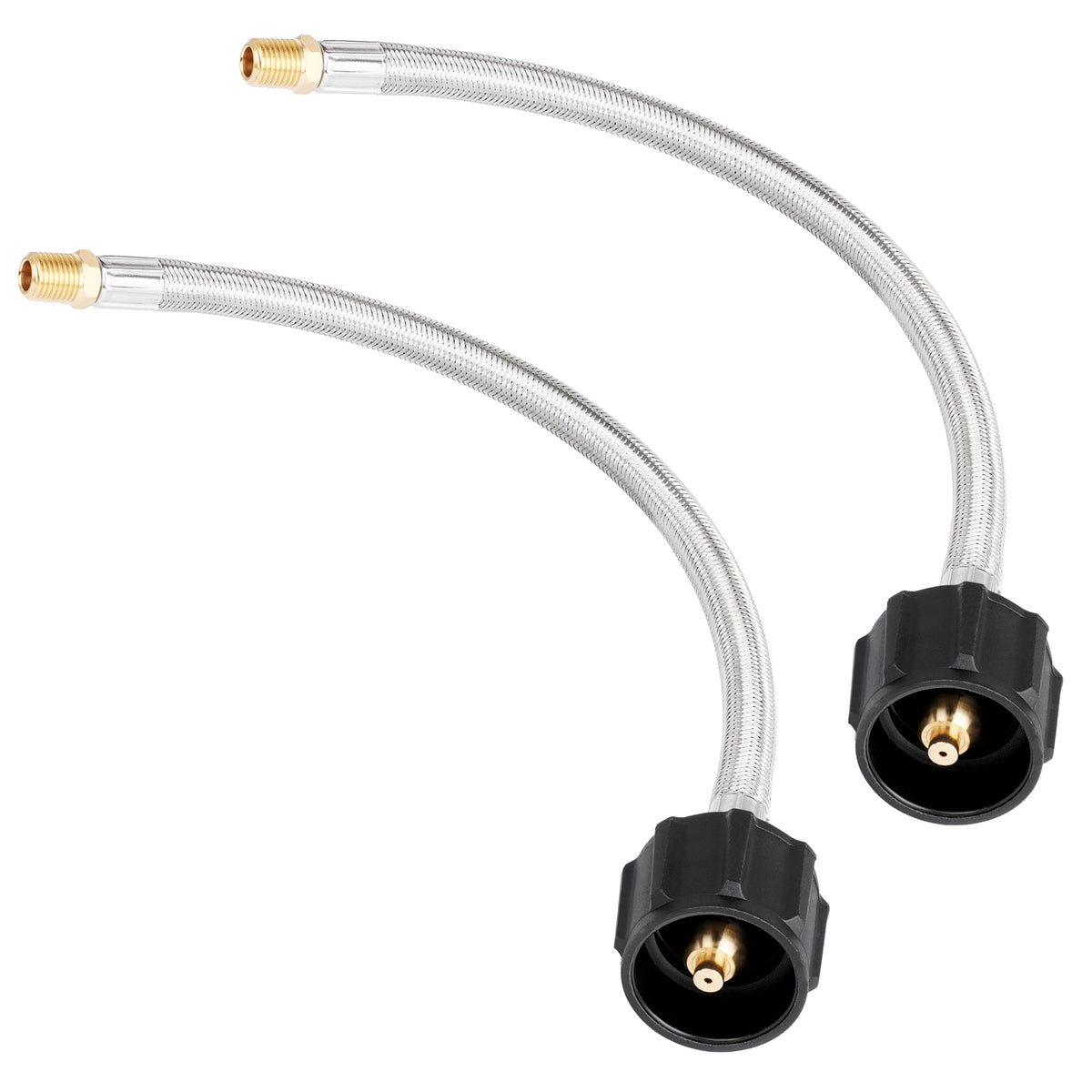 Empava 2pcs 1/4-Inch NPT Braided Hose in Stainless Steel (EMPV-12EH42)