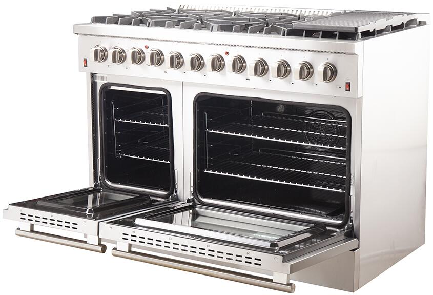 FORNO Appliance Package - 48" Gas Burner, Electric Oven Range and 60" Refrigerator, FBDL-005-02CAUS