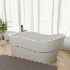 Empava 67-Inch Freestanding Soaking Tub with Left Drain (EMPV-67FT1527)