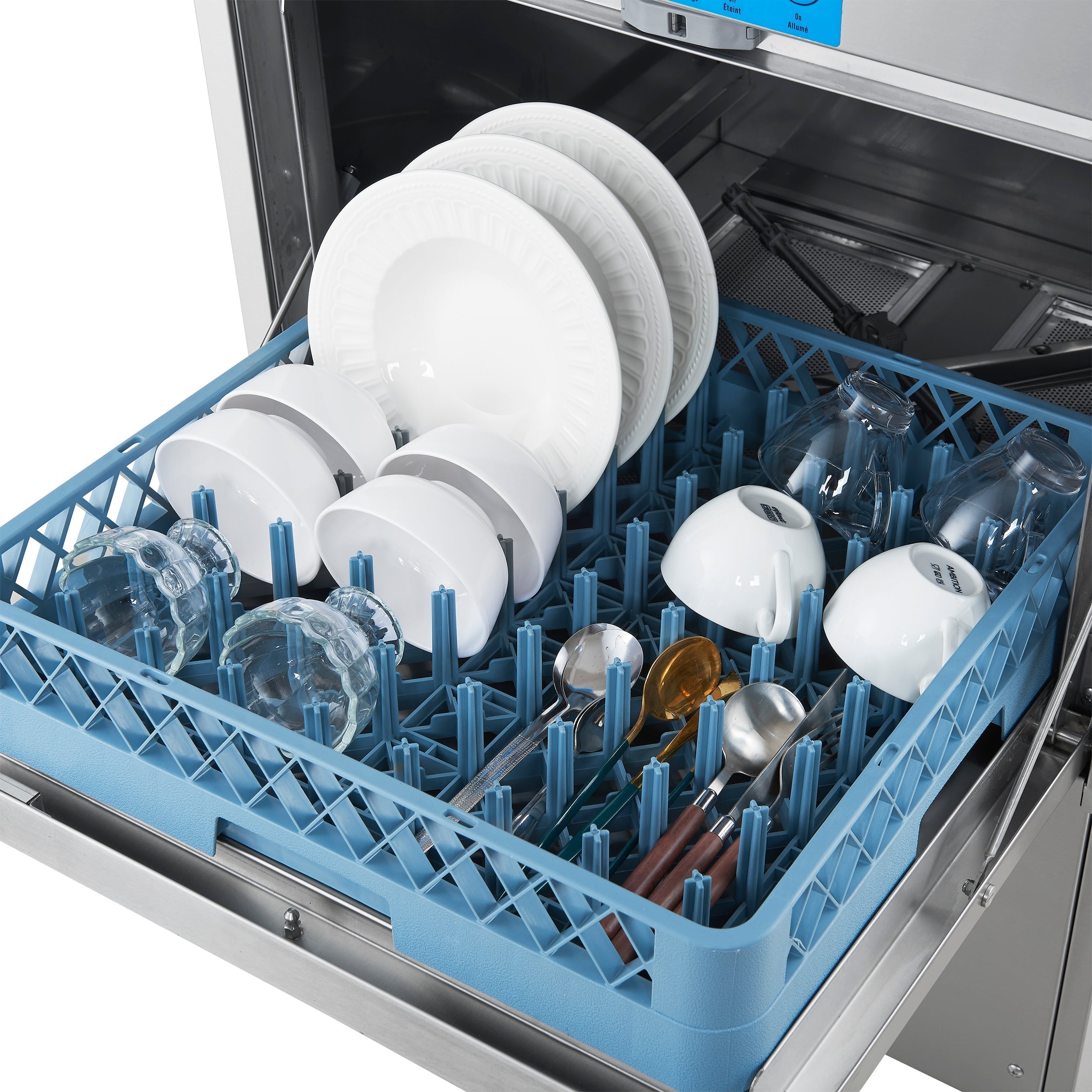 FORNO 25-Inch Commercial Undercounter Dishwasher, 23L Tank, 3 Wash Cycles, High-Temperature Sanitizing, Stainless Steel (FCMDW0024)