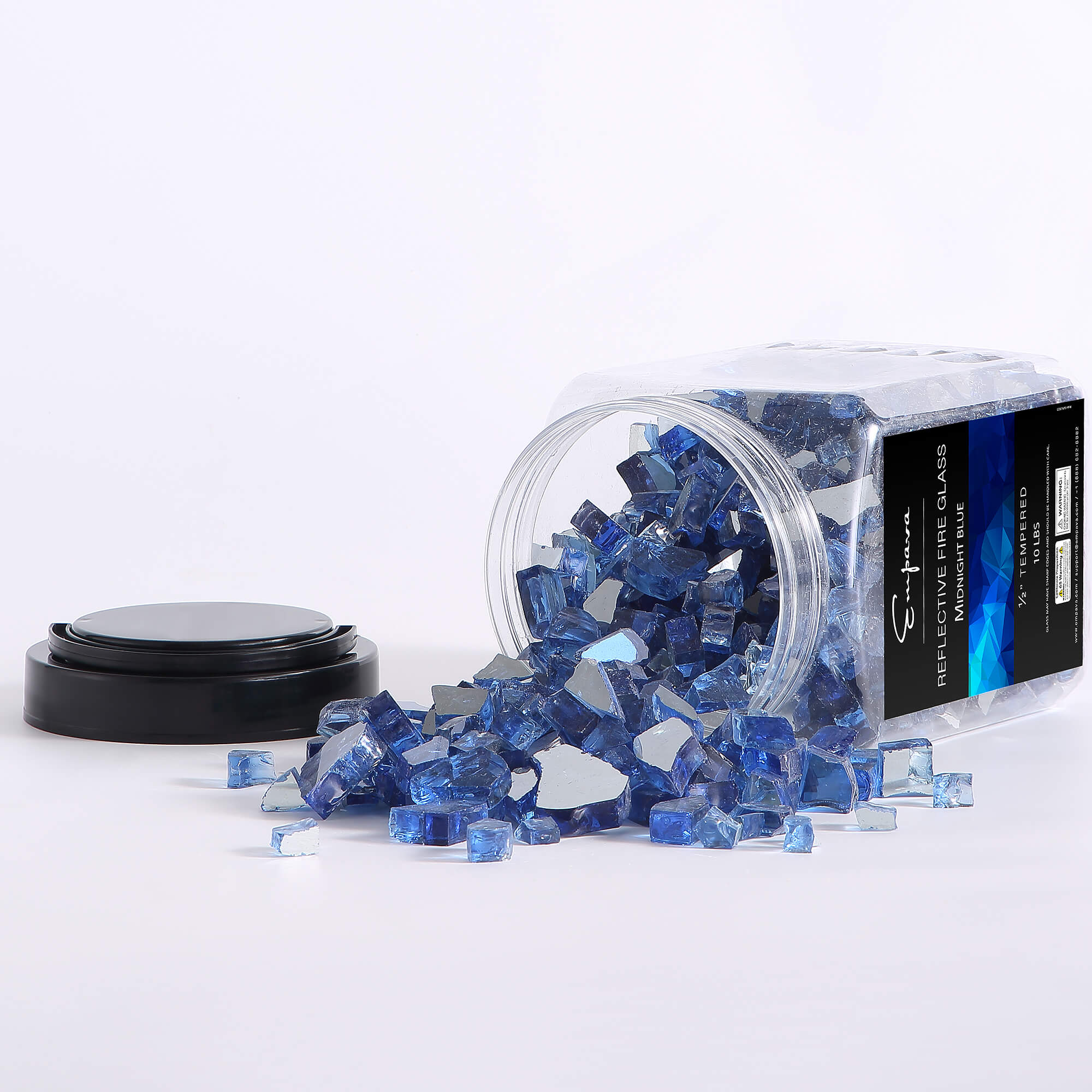 Empava Tempered Fire Glass in Midnight Blue (EMPV-2FG70)