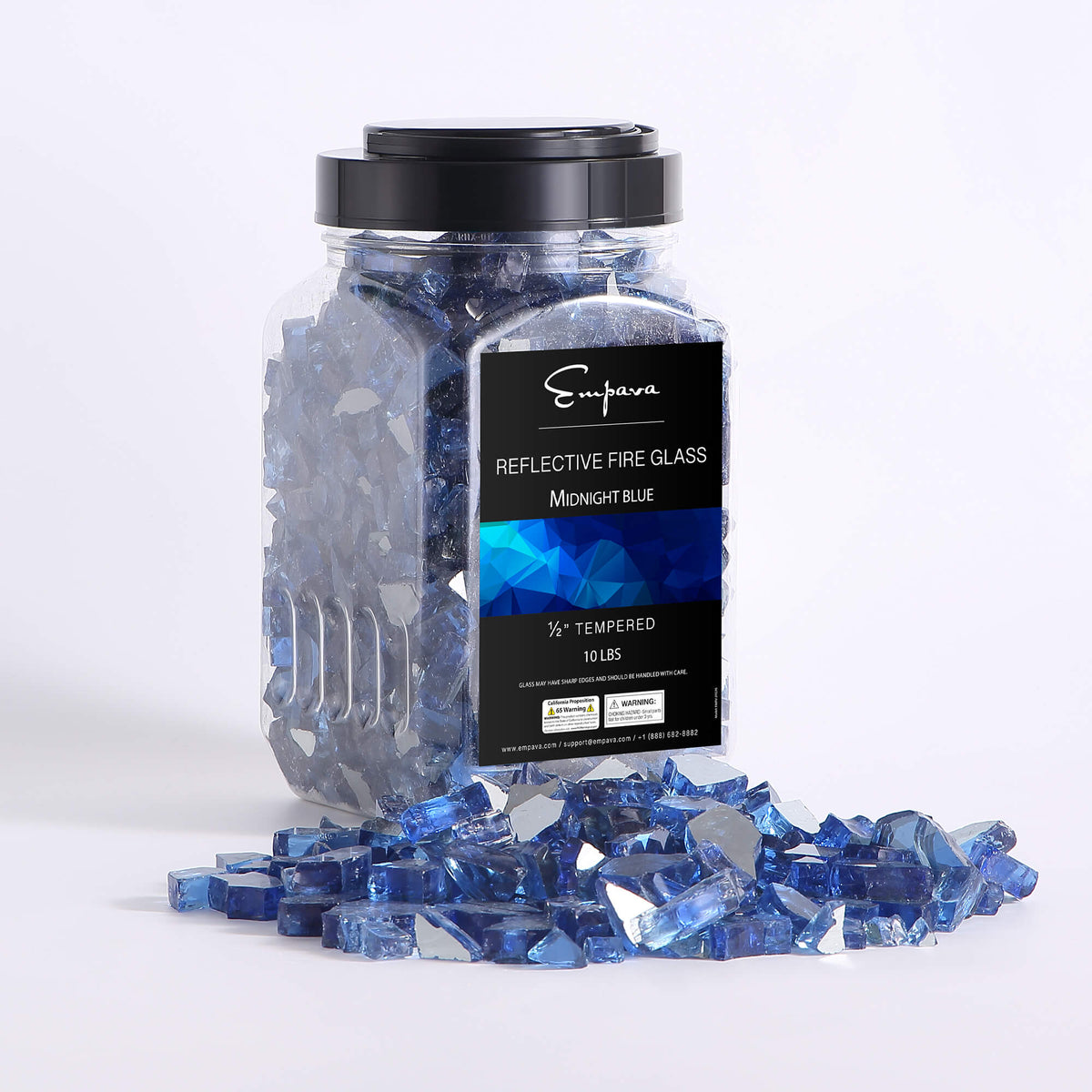 Empava Tempered Fire Glass in Midnight Blue (EMPV-2FG70)