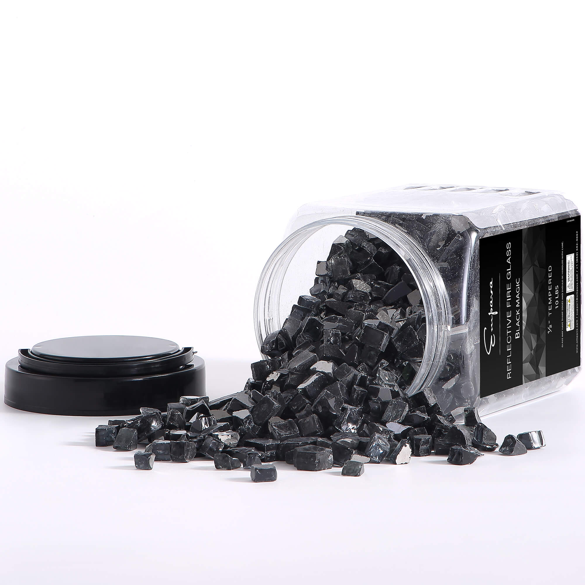 Empava Tempered Fire Glass in Black Magic (EMPV-2FG72)
