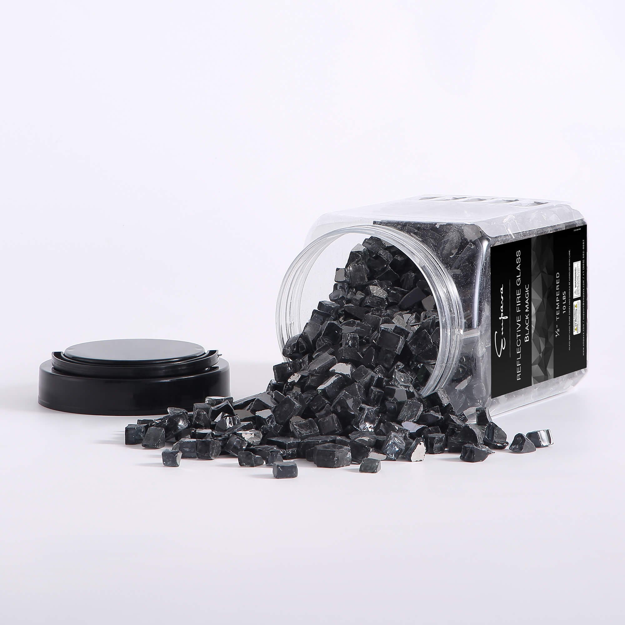 Empava Tempered Fire Glass in Black Magic (EMPV-2FG72)