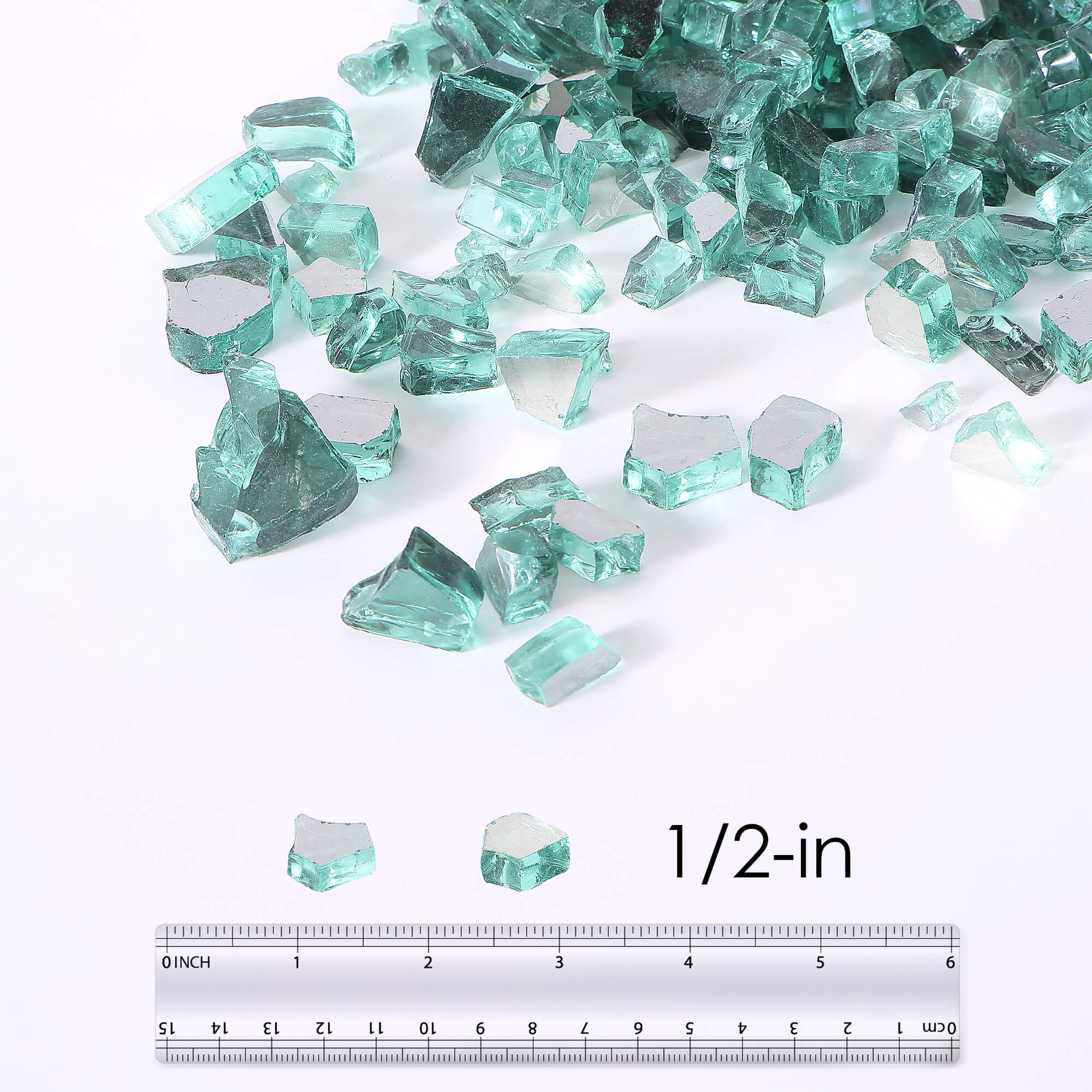 Empava Tempered Fire Glass in Jade Green (EMPV-2FG74)