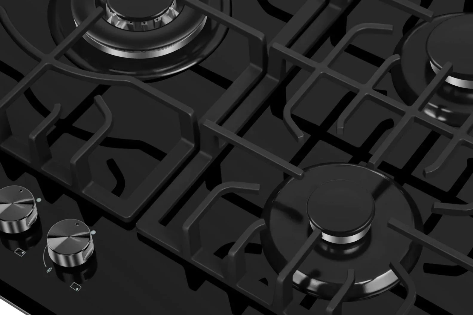 Empava 30-Inch Built-In Natural Gas Cooktops in Black (EMPV-30GC26)
