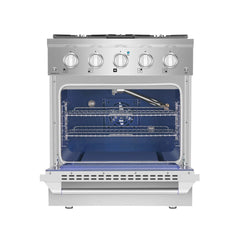 Empava 30-Inch Pro-Style Slide-In Single Oven Gas Range in Stainless Steel (30GR07)