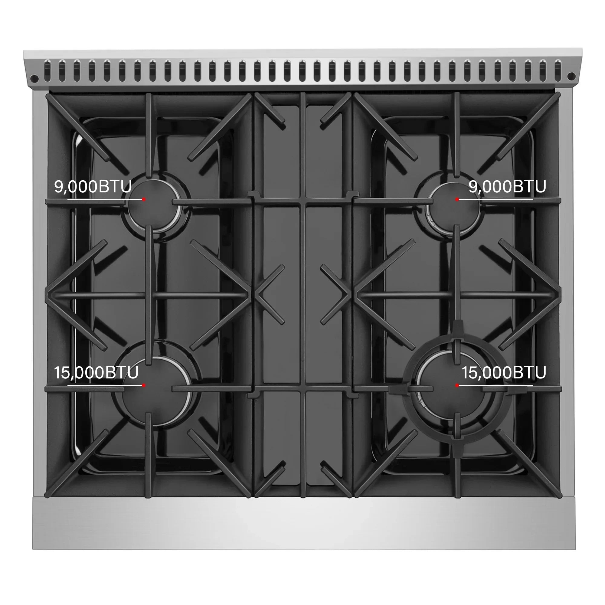 Empava 30-Inch Pro-Style Slide-In Single Oven Gas Range in Stainless Steel (30GR07)
