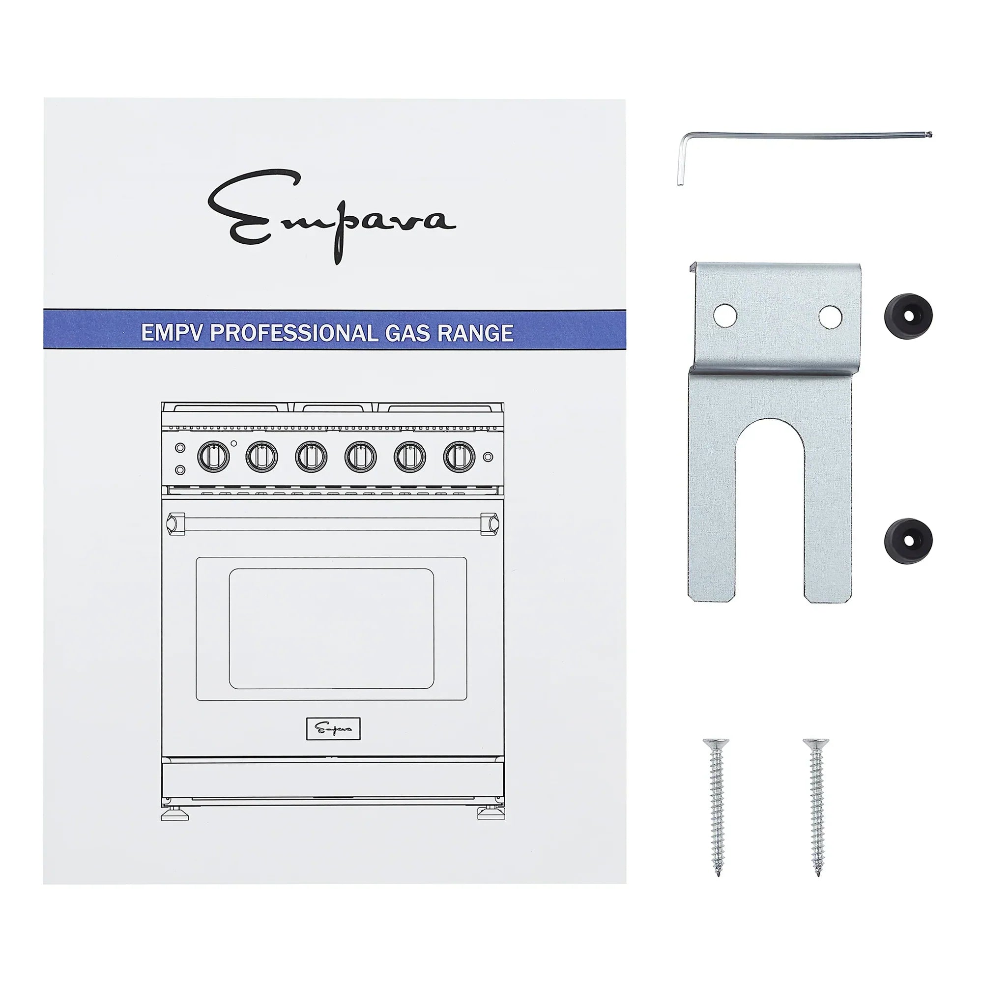 Empava 30-Inch Pro-Style Slide-In Single Oven Gas Range in Stainless Steel (EMPV-30GR10)