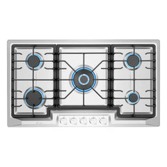 Empava 36-Inch Built-In Natural Gas Cooktops in Stainless Steel (EMPV-36GC23)