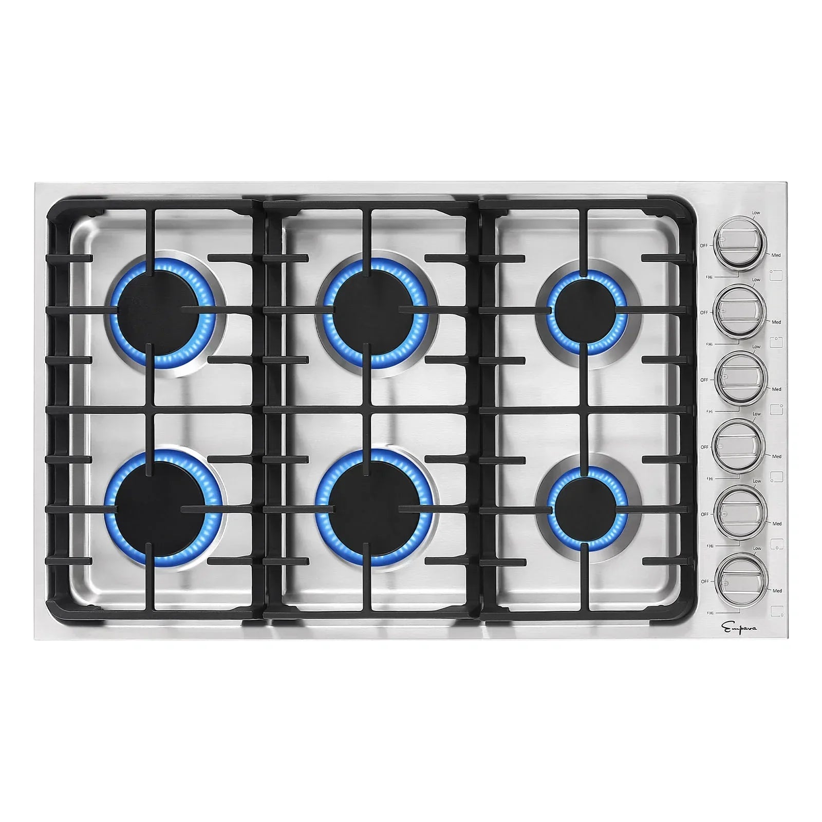 Empava 36-Inch Built-In Natural Gas Cooktop in Stainless Steel (EMPV-36GC34)