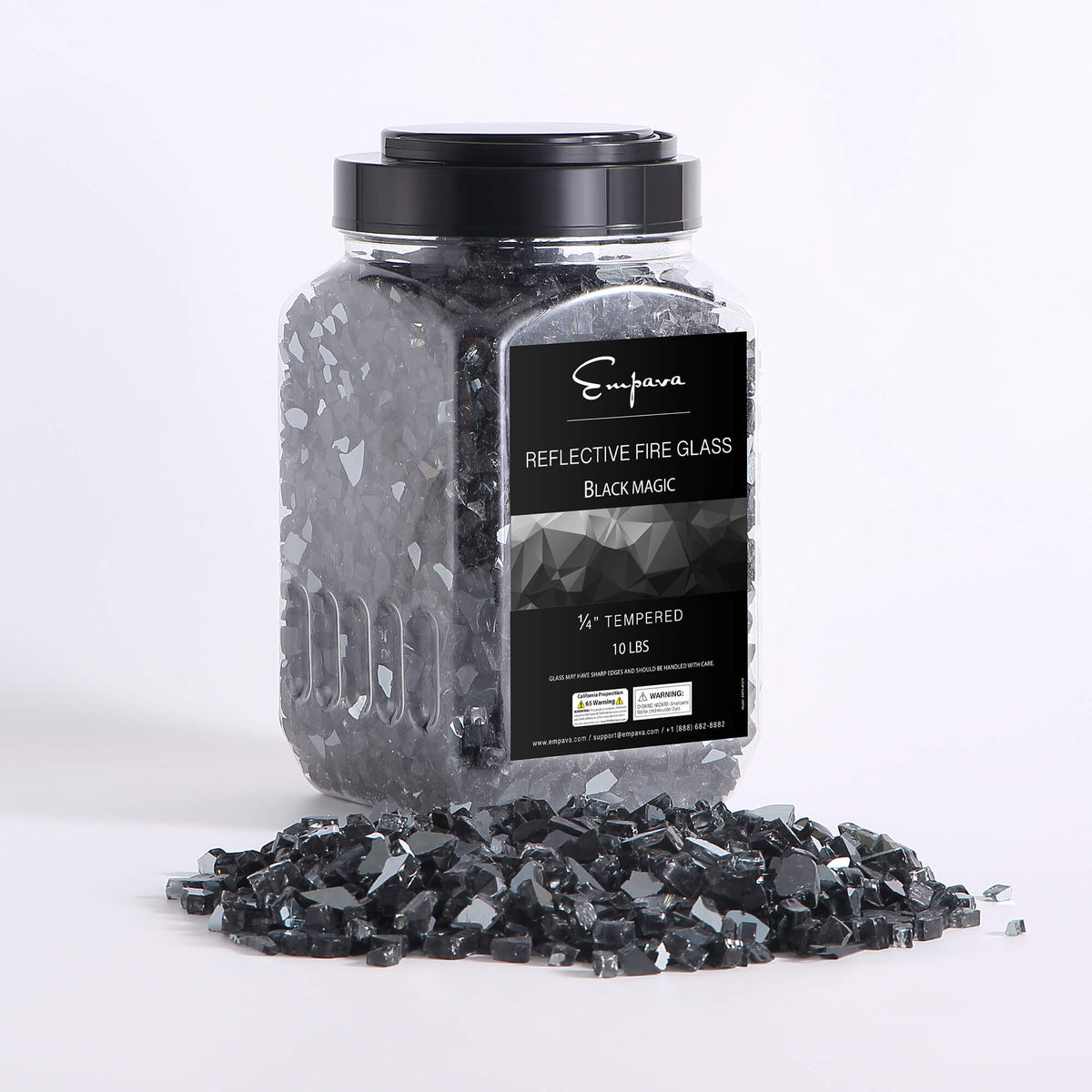 Empava Tempered Fire Glass in Black Magic (EMPV-4FG79)