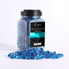 Empava Tempered Fire Glass Cashews in Carribean Blue (EMPV-FG85)