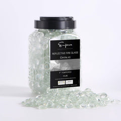 Empava Tempered Fire Glass Beads in Crystal Ice (EMPV-FG88)