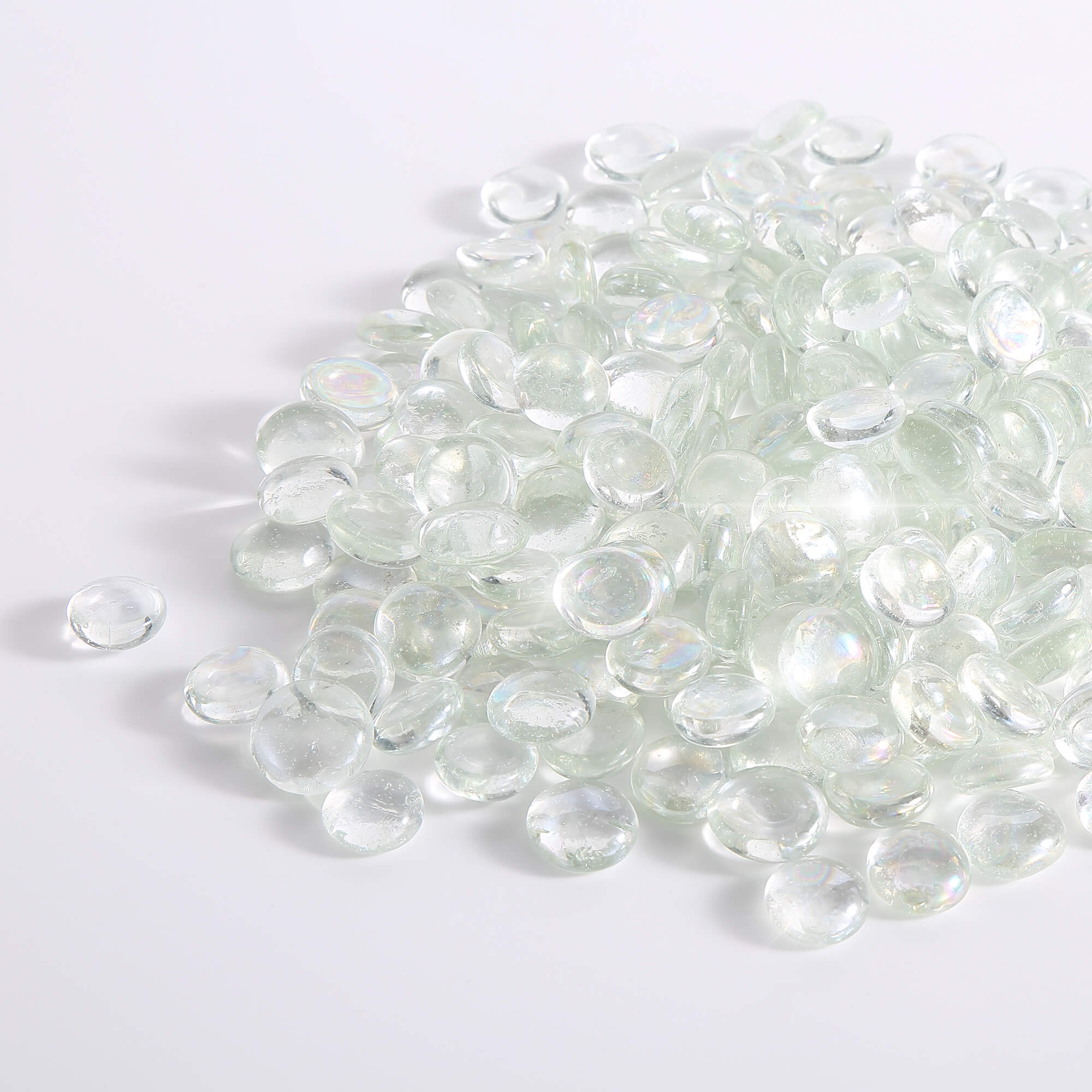 Empava Tempered Fire Glass Beads in Crystal Ice (EMPV-FG88)