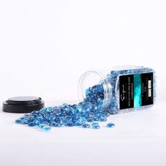 Empava Tempered Fire Glass Beads in Carribean Blue (EMPV-FG89)