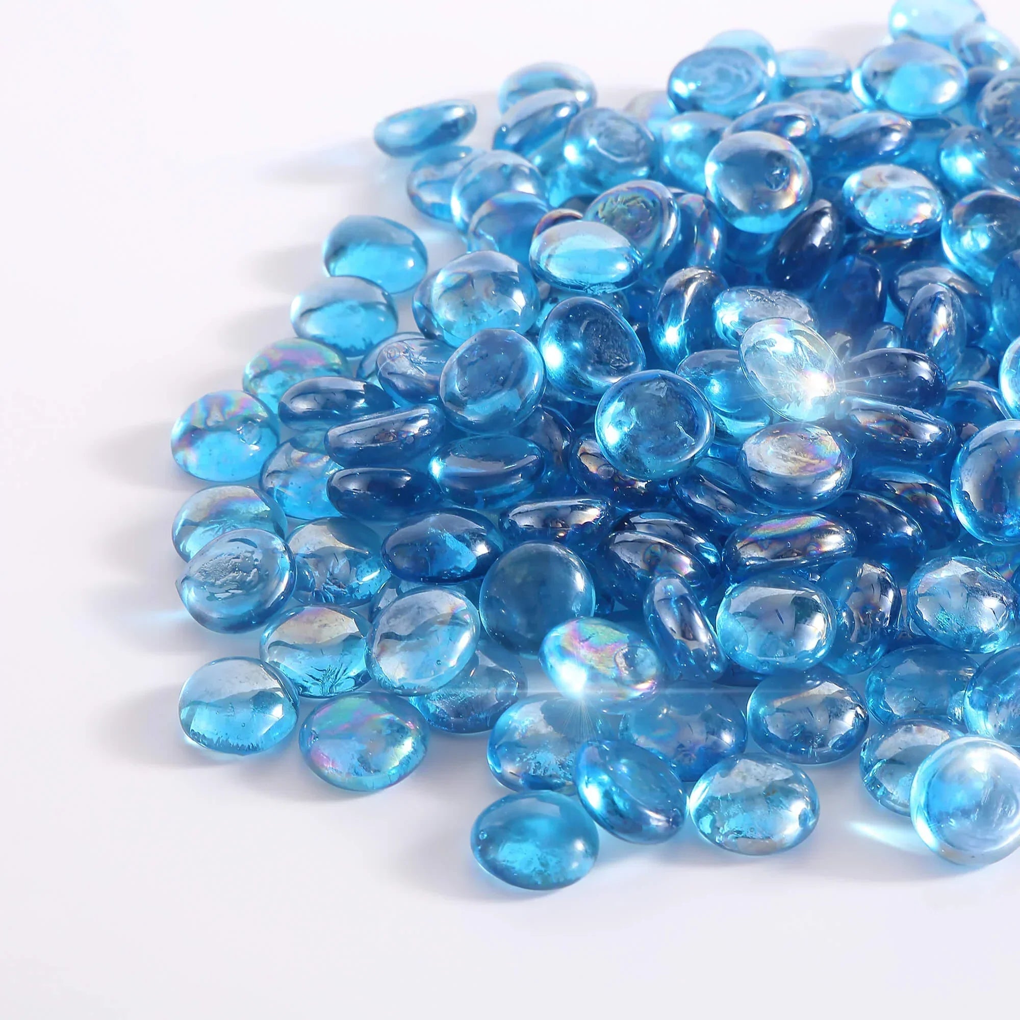 Empava Tempered Fire Glass Beads in Carribean Blue (EMPV-FG89)