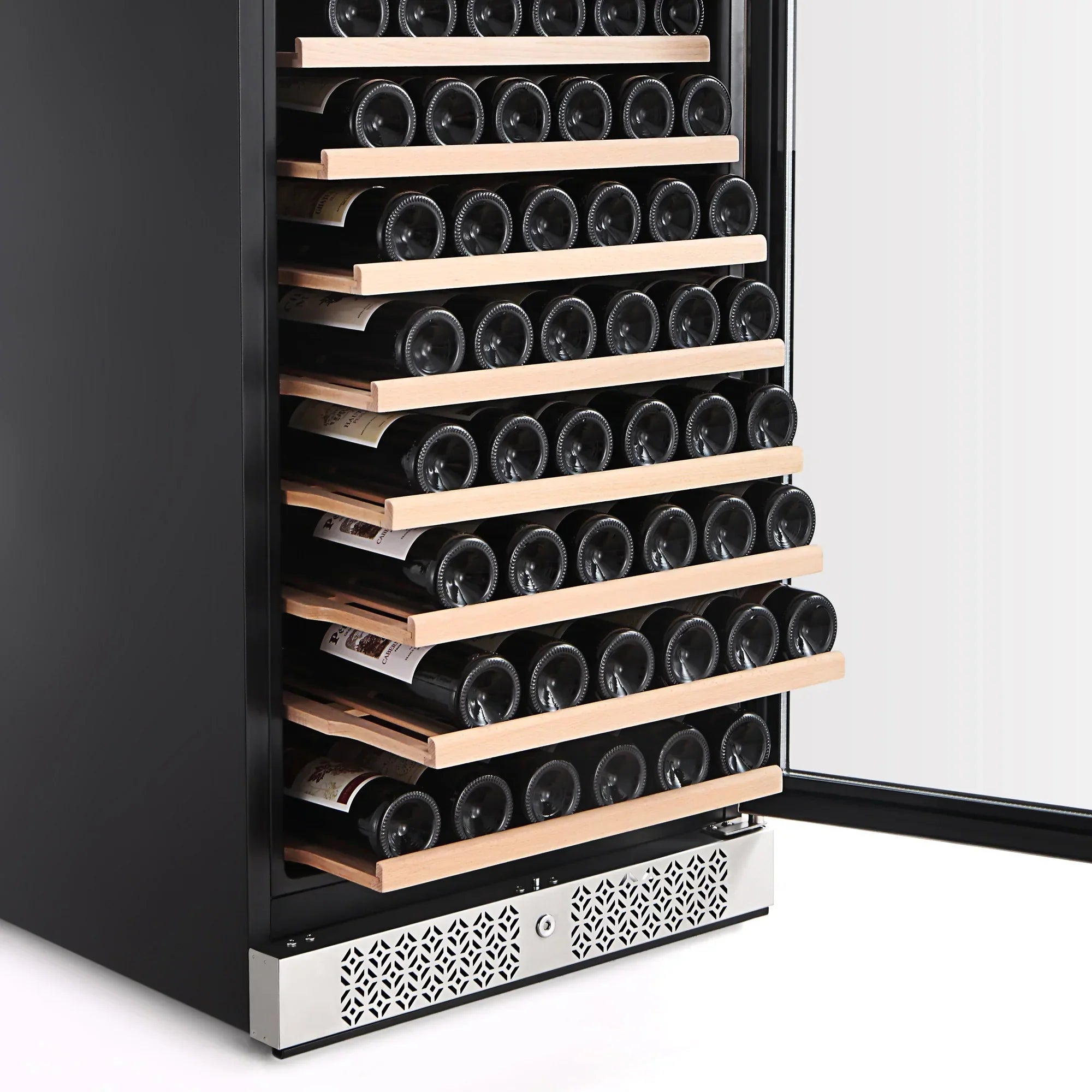 Empava 55-Inch Tall 127 Bottles Wine Cooler in Stainless Steel with Glass Door (EMPV-WC05S)