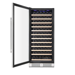 Empava 55-Inch Tall 127 Bottles Wine Cooler in Stainless Steel with Glass Door (EMPV-WC05S)