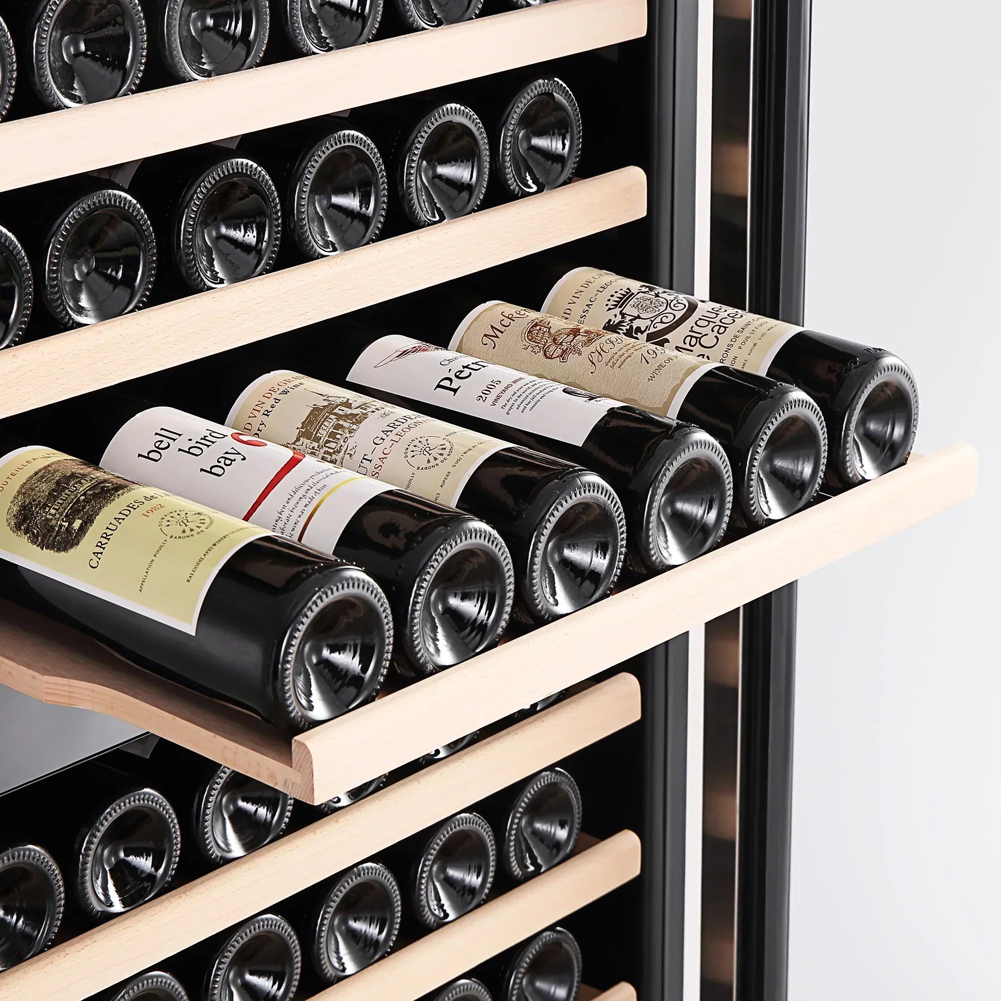 Empava 70-Inch Tall 160 Bottles Freestanding Built-In Dual Zone Wine Cooler (EMPV-WC08D)