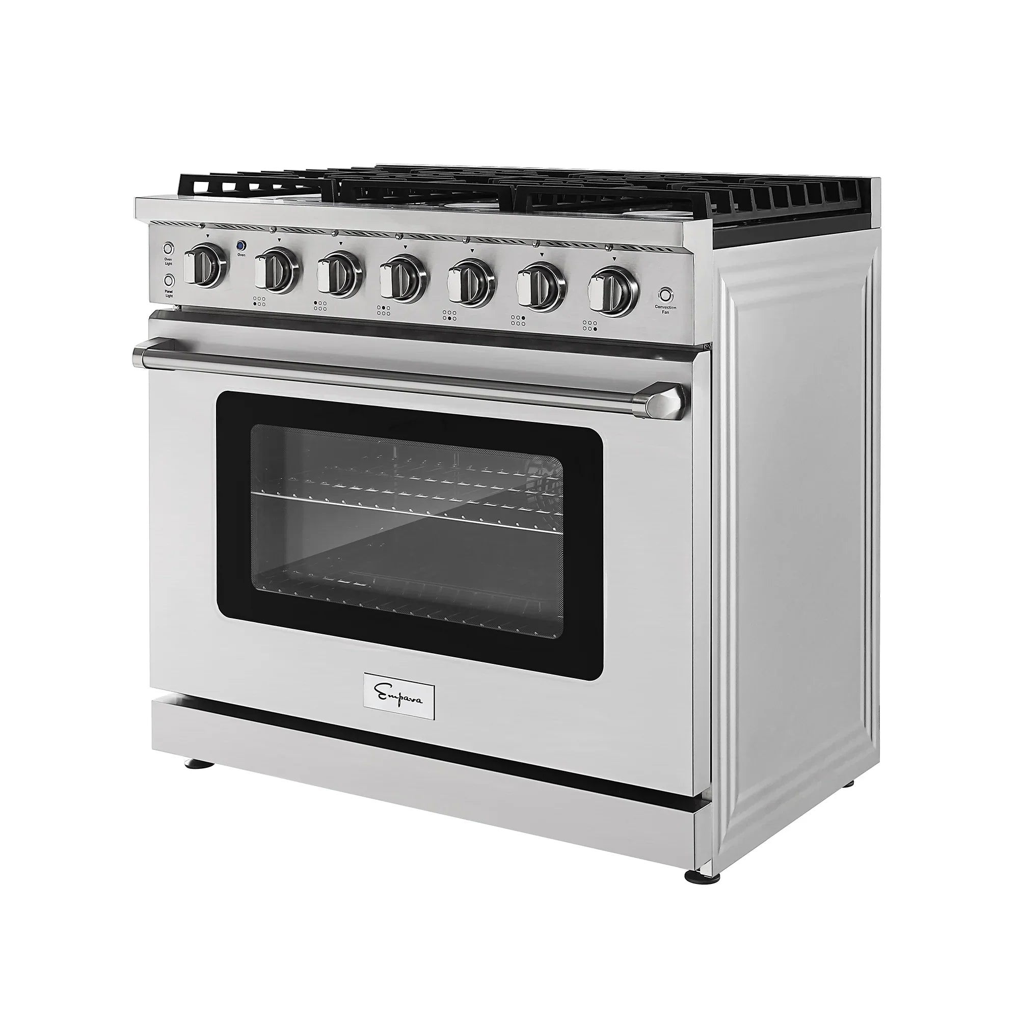 Empava 36-Inch Pro-Style Slide-In Single Oven Gas Range in Stainless Steel (EMPV-36GR11)