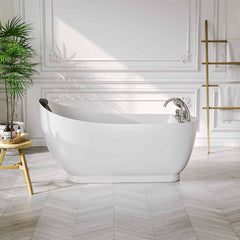 Empava 59-Inch Whirlpool Freestanding Acrylic Bathtub (EMPV-59AIS04)