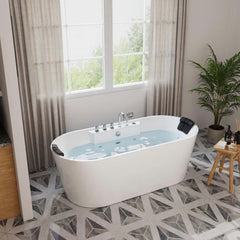 Empava 67-Inch Whirlpool Acrylic Freestanding Bathtub (EMPV-67AIS01)