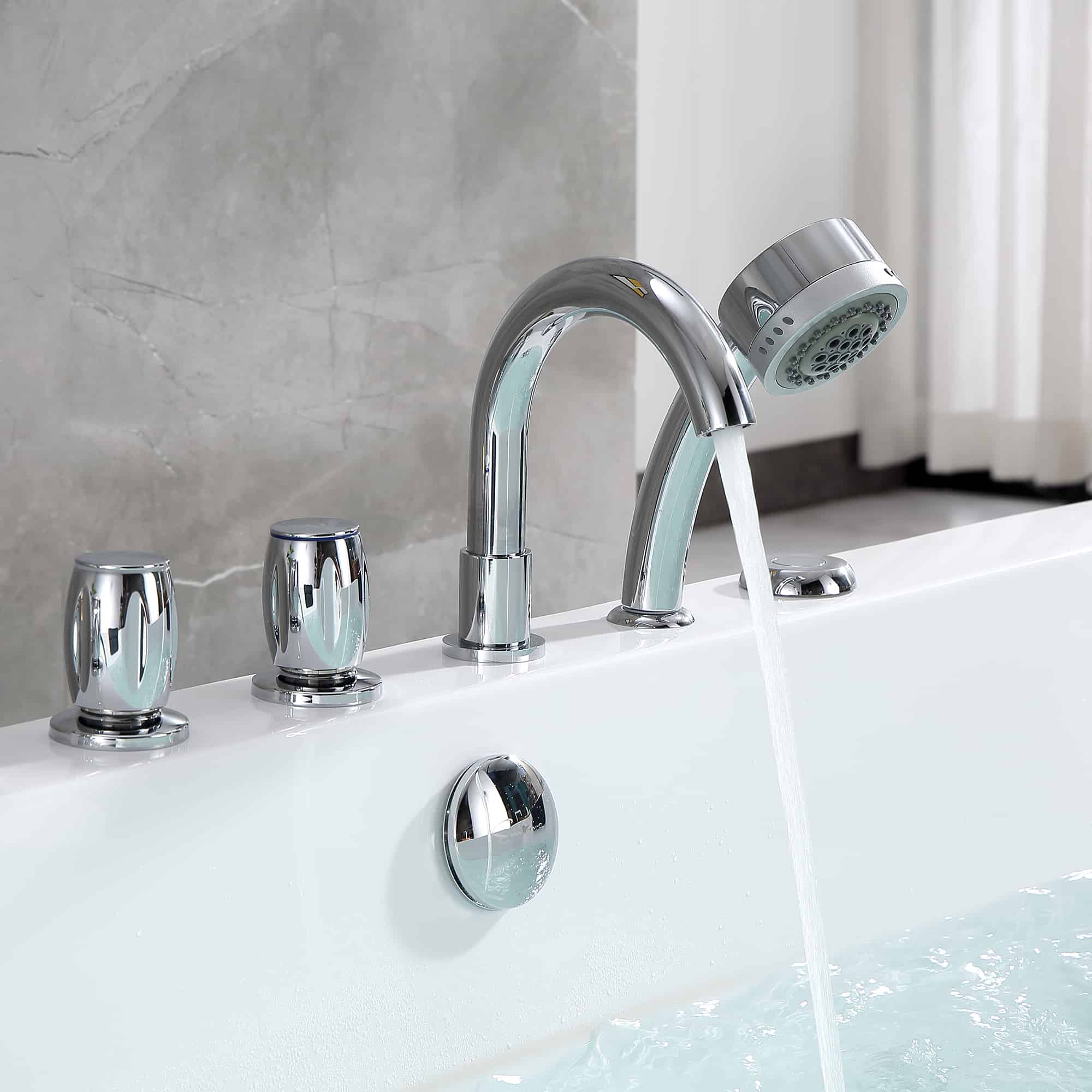 Empava 67-Inch Whirlpool Freestanding Acrylic Bathtub (EMPV-67AIS03)