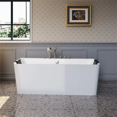Empava 67-Inch Whirlpool Freestanding Acrylic Bathtub (EMPV-67AIS03)