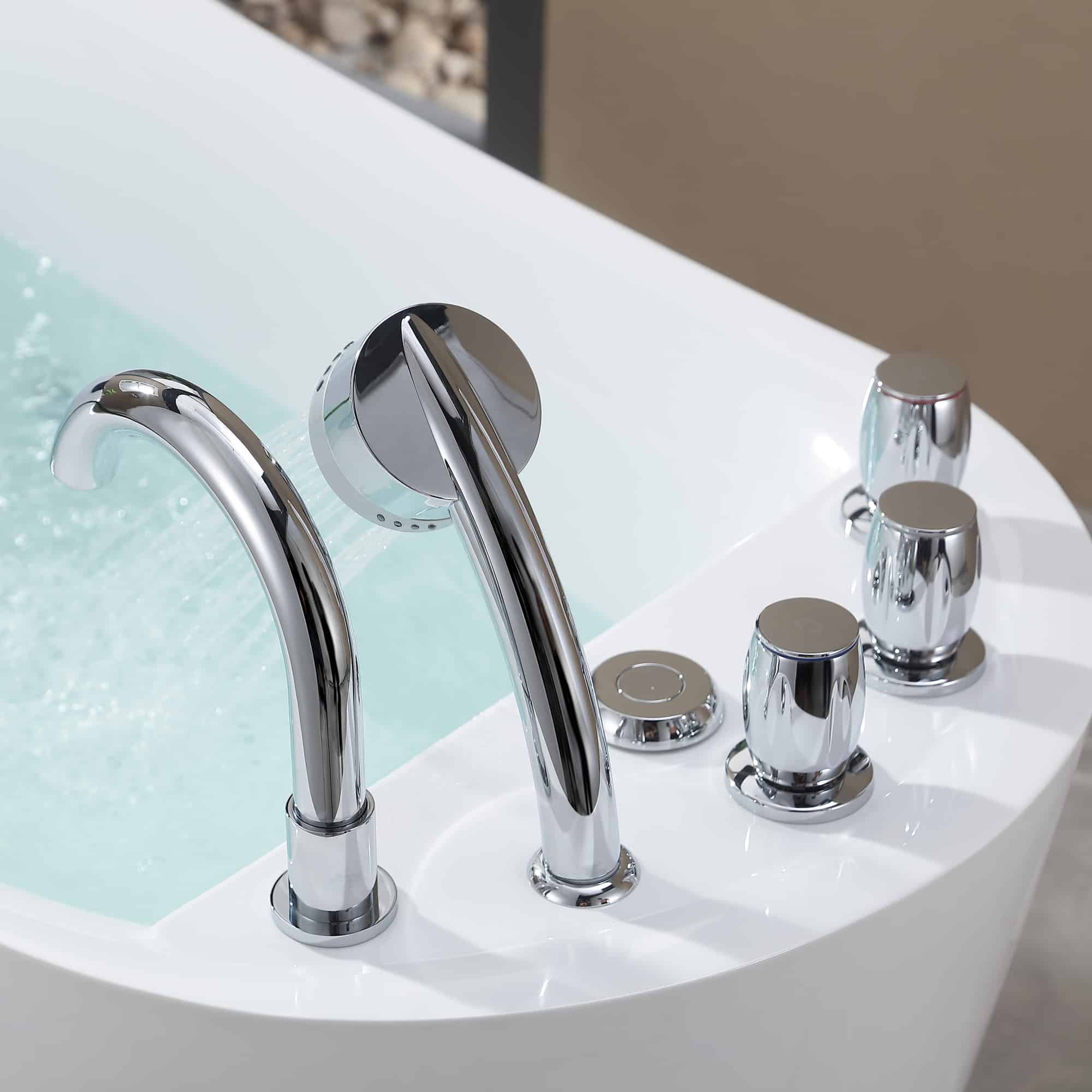 Empava 67-Inch Whirlpool Freestanding Acrylic Bathtub (EMPV-67AIS05)