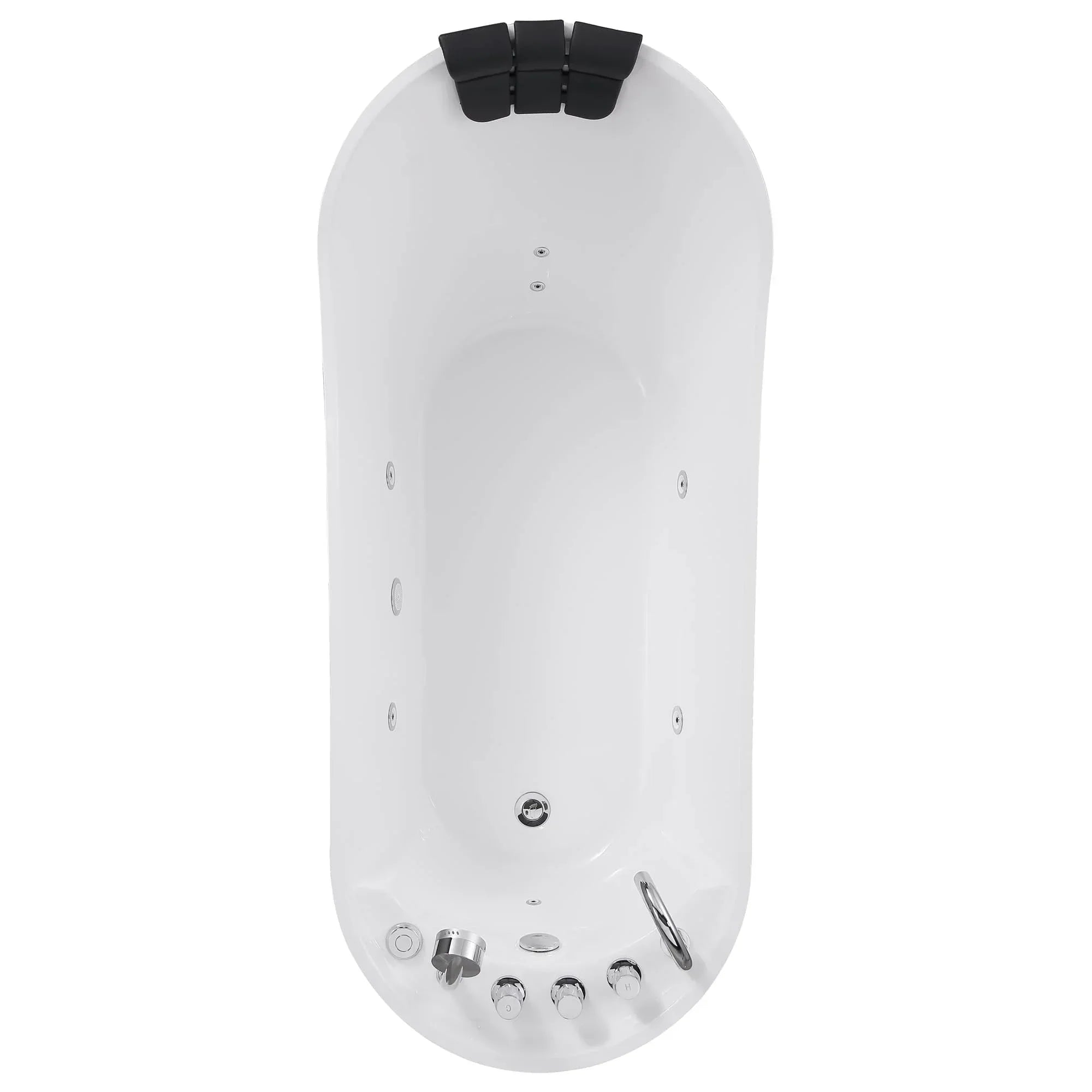 Empava 67-Inch Whirlpool Freestanding Acrylic Bathtub (EMPV-67AIS09)