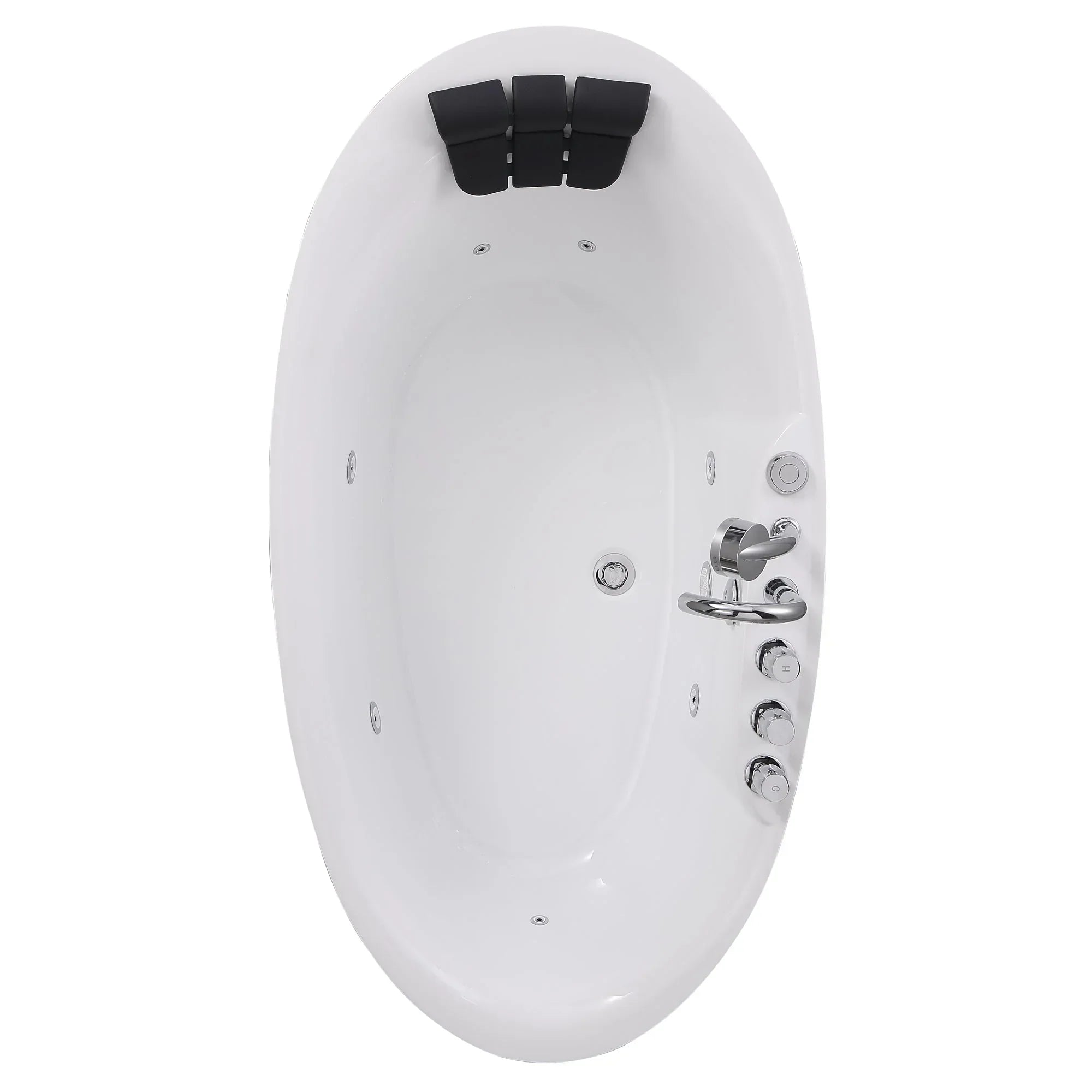 Empava 71-Inch Whirlpool Freestanding Acrylic Bathtub (EMPV-71AIS14)