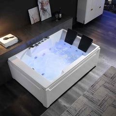Empava 72-Inch Whirlpool Rectangular Bathtub (EMPV-72JT367LED)