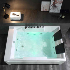 Empava 72-Inch Whirlpool Rectangular Bathtub (EMPV-72JT367LED)